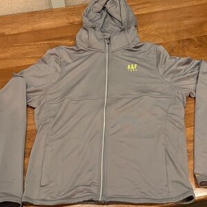 Abercrombie & Fitch Gray Jacket with Yellow Logo